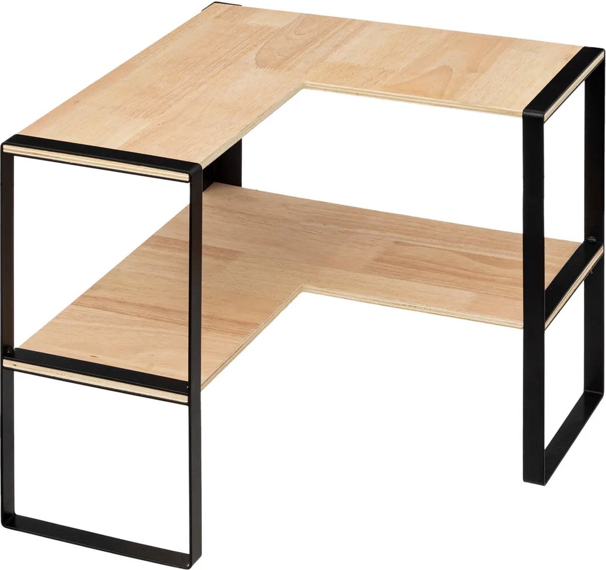 5Five Keukenrek aanrecht organiser - metaal - hout - 40 x 40 x 35 cm - opbergrek op Prijzenvolger.com
