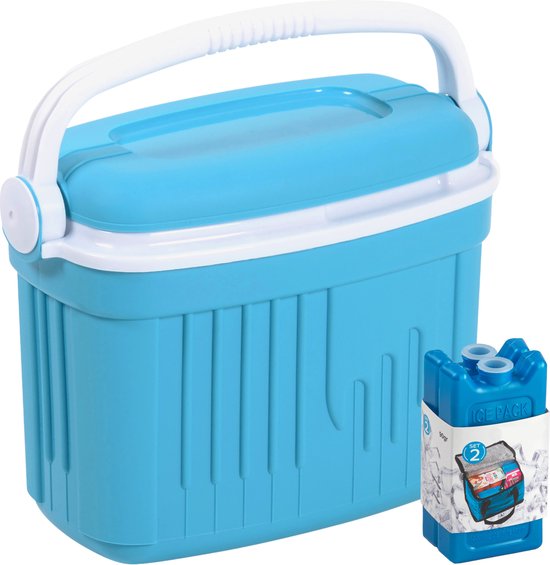 Witzgall Ice-Bag 5009-60 Borsa Per La Spesa In Plastica Intrecciata - Shopper 28x21x28 Cm, Blu, Fatto A Mano, Riutilizzabile