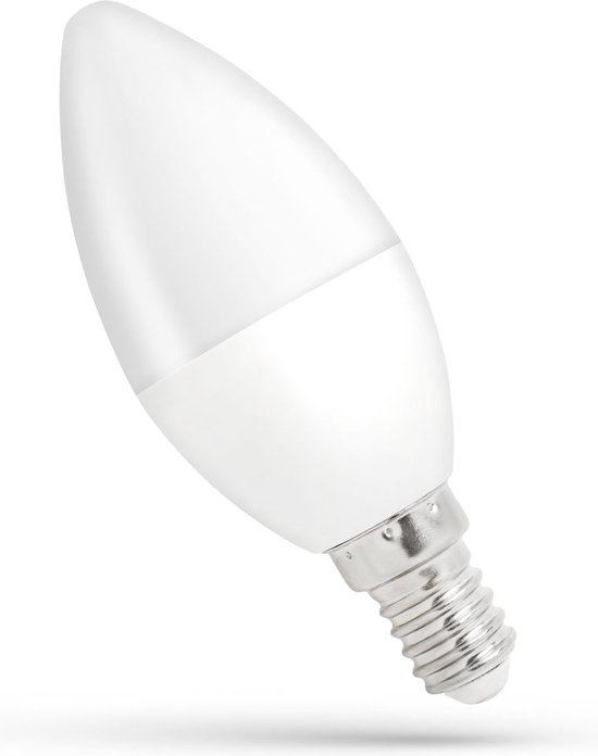 Spectrum - LED lamp E14 - C38 - 8W vervangt 80W - 6000K daglicht wit