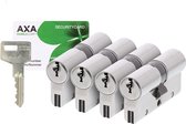 AXA Dubbele veiligheidscilinders (Xtreme Security) 30-30 mm:  4 stuks gelijksluitend - SKG***