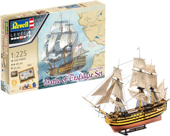 1:225 Revell 05767 Battle of Trafalgar - Gift Set Plastic Modelbouwpakket
