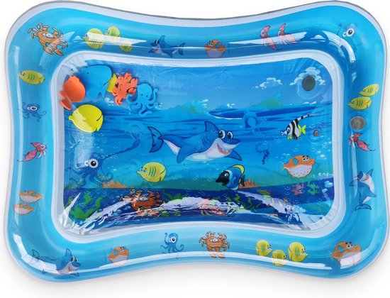 Frummel Waterspeelmat Baby – Watermat – Speelkleed – Opblaasbaar – Waterspeelgoed Baby - Kraamcadeau - Baby Shark - Art. 90.403
