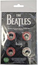 The Beatles - Badge/bouton Vintage Portraits - Set de 5 - Multicolore