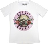 Guns N' Roses - Classic Logo Dames T-shirt - M - Wit