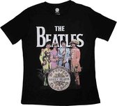 The Beatles - Sgt Pepper Dames T-shirt - M - Zwart