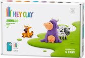 Hey Clay - Animaux à Pâte à modeler - 3 figurines - Chien / Mouton / Vache
