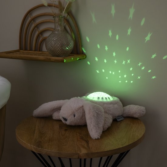 Nattou Konijn - nachtlampen - projector - knuffel - 26 cm - Konijn Beige van Merkloos — afbeelding 3