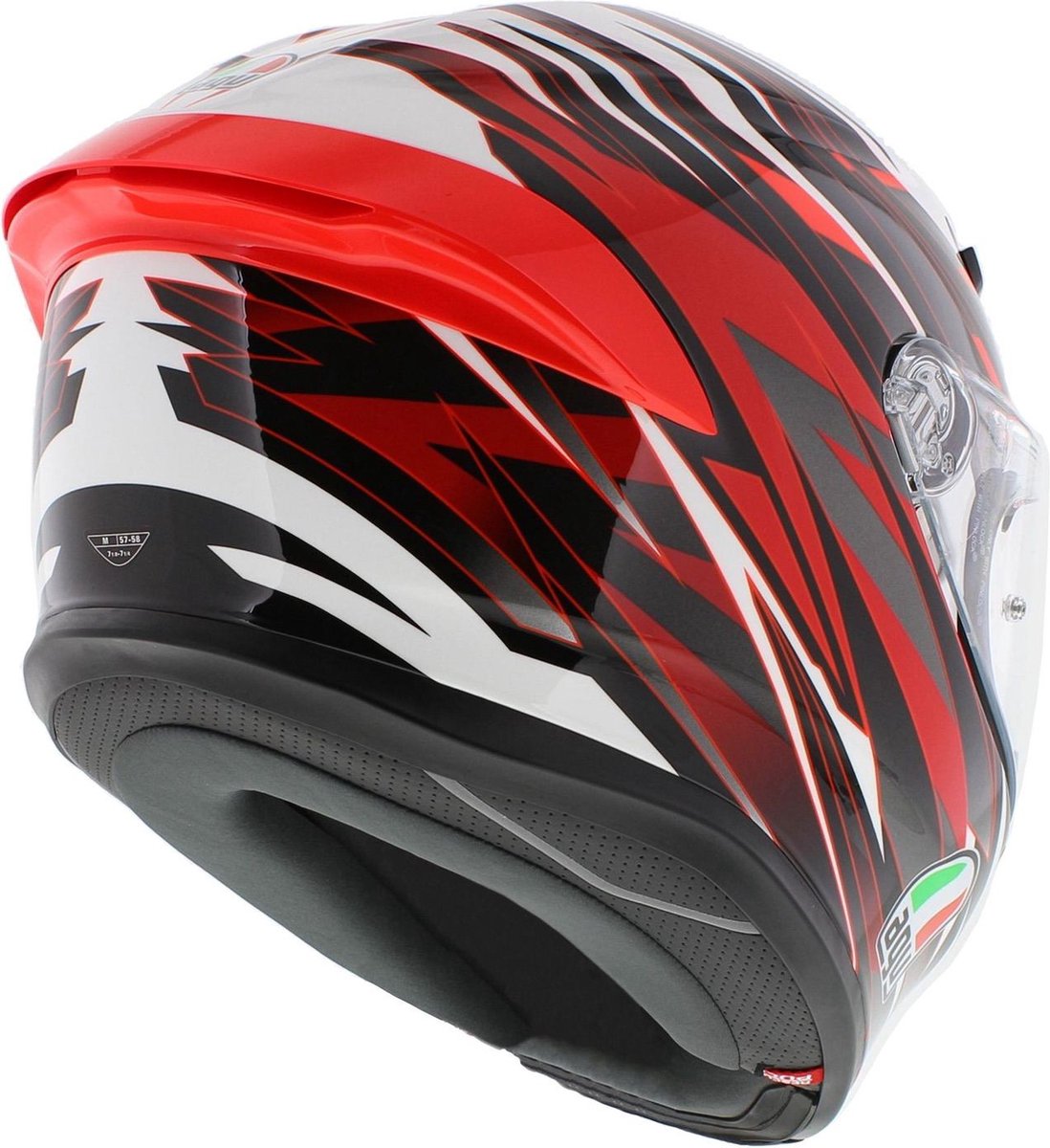 AGV K6 S E2206 Mplk Reeval Wit Rood Grijs Integraalhelm - Maat S - Helm – foto 7
