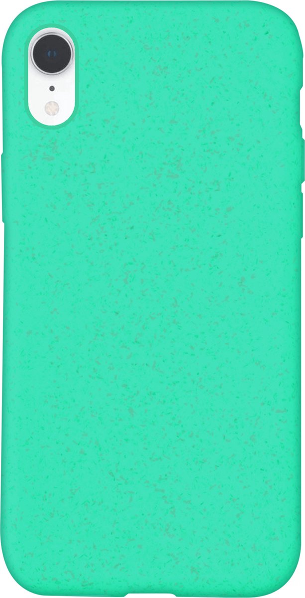 Telefoonglaasje Hoesje Geschikt voor iPhone XR - Biologisch afbreekbaar kunststof - Groen - Biologisch afbreekbaar - Beschermhoes - Case - Cover