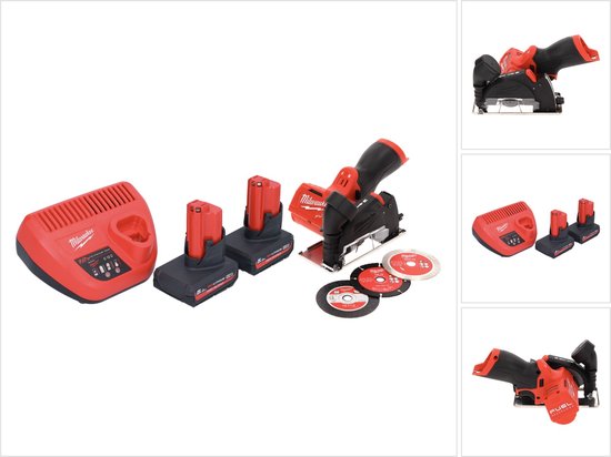 Milwaukee M12 FCOT-502 multimateriaalfrees 12 V 76 mm borstelloos + 2x accu 5.0 Ah + lader