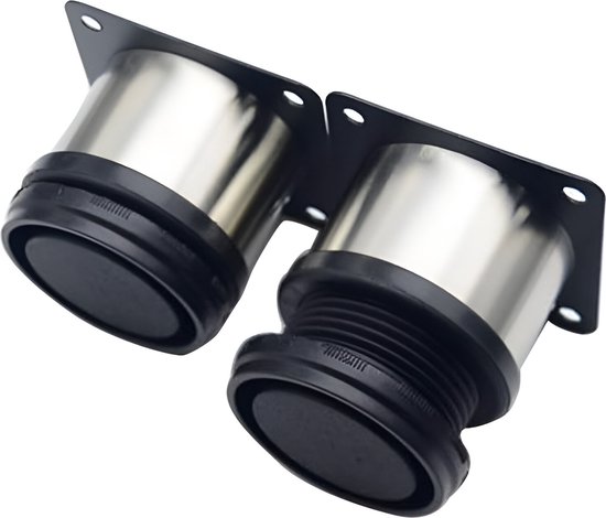 4 stuks meubelpoten van roestvrij staal, 10 cm, metalen 4 stuks meubelpoten van roestvrij staal, 10 cm, metalen
