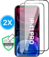 Screenprotector iPhone 11 Pro - 2 Stuks - 9H Gehard Glas - Volledig Bedekt - Vetafstotend - Beschermglas - Military Grade - Scherm - Screen Protector iPhone 11 Pro - Zwart