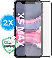 2x Screenprotector - Geschikt voor iPhone XS Max - Screen Protector - Full Cover - Plakgarantie