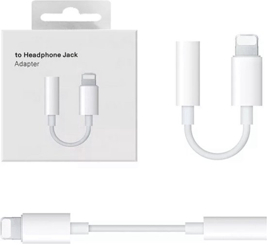 AUX naar Lightning Adapter - Geschikt voor Apple iPhone - mini jack naar Lightning adapter - 35 mm jack audio aansluiting adapter - - Merkloos