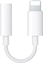 Lightning naar Jack 3,5 mm Adapter - Bedrade koptelefoon of oortjes aansluiten op iPhone 8 / iPhone X / iPhone 11 / iPhone 12 - Apple Lightning naar AUX - wit