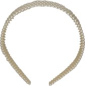 Diadeem - haarband met parels - wit