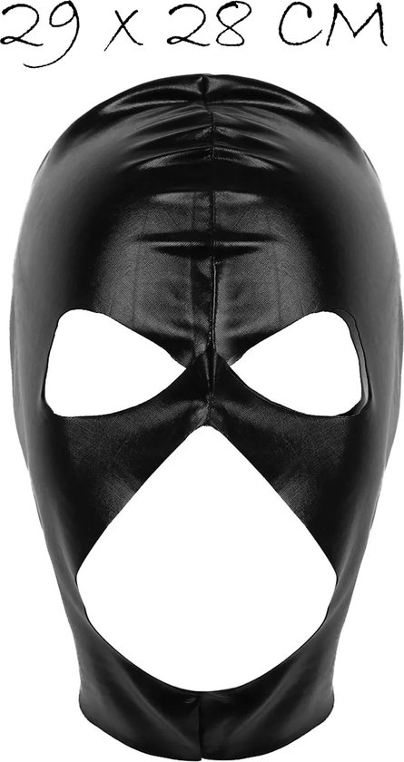 Masque BDSM Occultant En Faux Cuir Rembourré - Unisexe Réglable - Marque SPAZM - Neuf