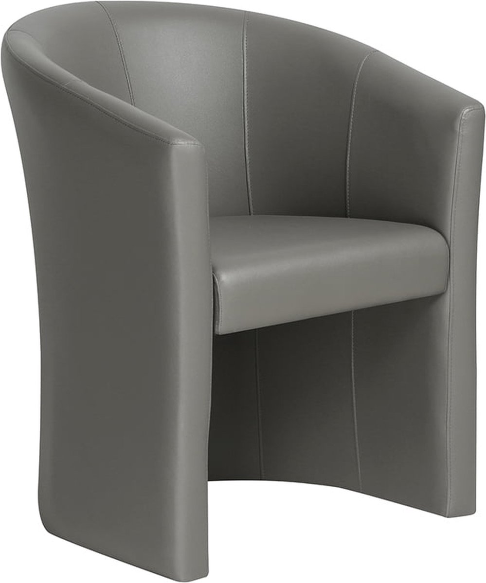 Fauteuil Steven Taupe - Kunstleer - Zithoogte 47 cm - Zitdiepte 45 cm