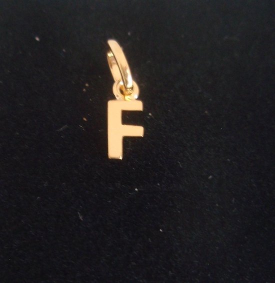 Robimex Zilveren hanger gold letter F