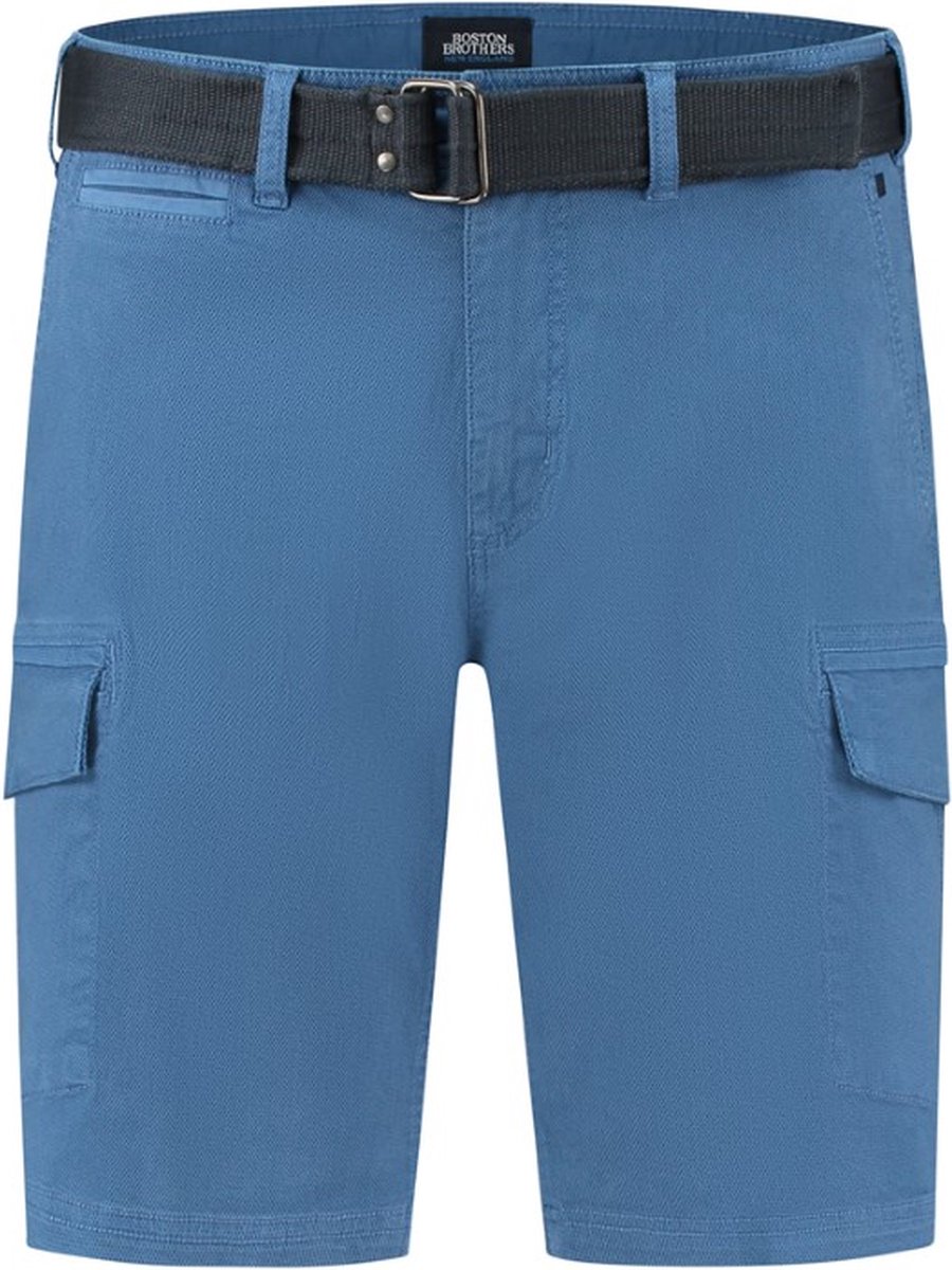 Boston Brothers bermuda - bermuda heren - 7000 - blauw - inclusief riem - maat L