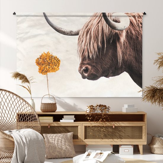 Tapisserie - Tapisserie - Highlander écossais - Bloem - Oranje - 180x120 cm - Tapisserie