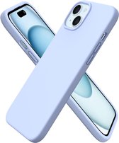 Solid hoesje Soft Touch Liquid Silicone Flexible TPU Cover - Geschikt voor: iPhone 14 - Lichtblauw