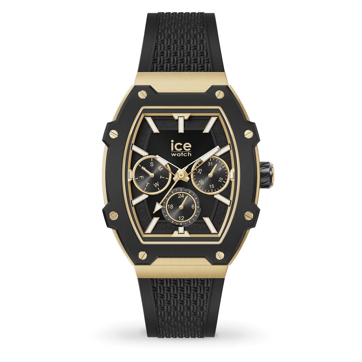 Ice Watch Ice Boliday - Black Gold 022865 Horloge - Siliconen - Zwart - Ø 40 mm