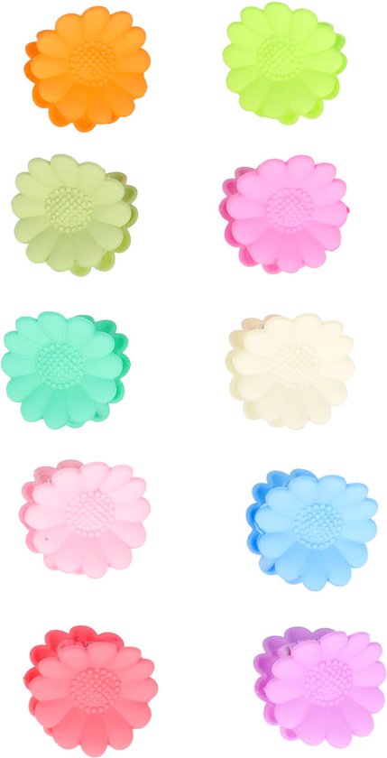 Haarspeld Klemmen Haarklemmen Haarclips Set Klein Margriet Bloem 2cm Mat Color 10 Stuks