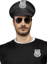 FUNIDELIA Chapeau de Police pour Adultes - Zwart