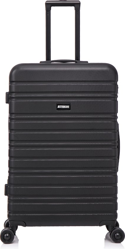 Valise de voyage BlockTravel L à double roulettes 95 litres - serrure TSA intégrée - légère - noir