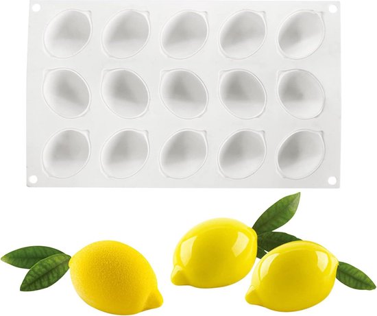 Moule à Citron 3D En Silicone - 6 Cavités Pour Desserts, Mousses, Glaçons Et Savon - 2
