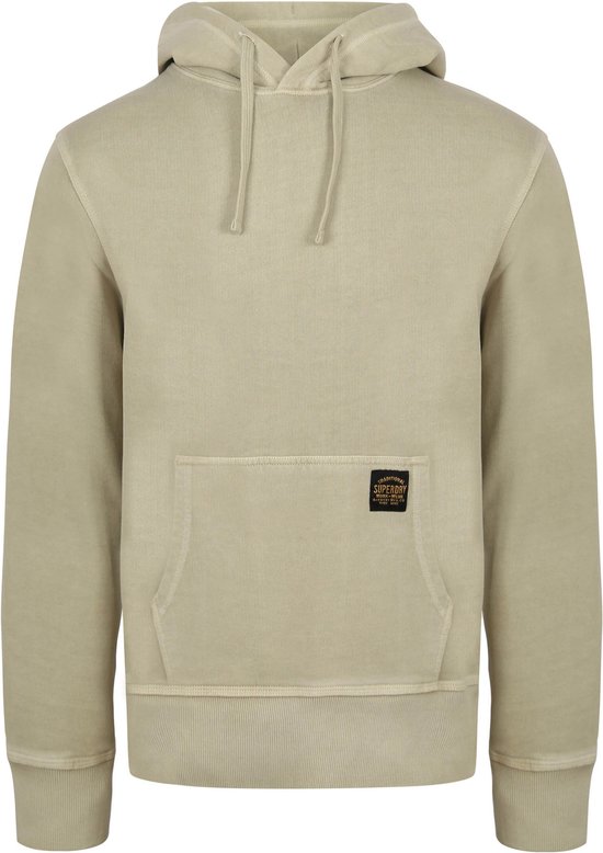 Superdry Trui Contrast Stitch Relaxed Hoodie M2013078a Washed Pelican Beige Mannen
