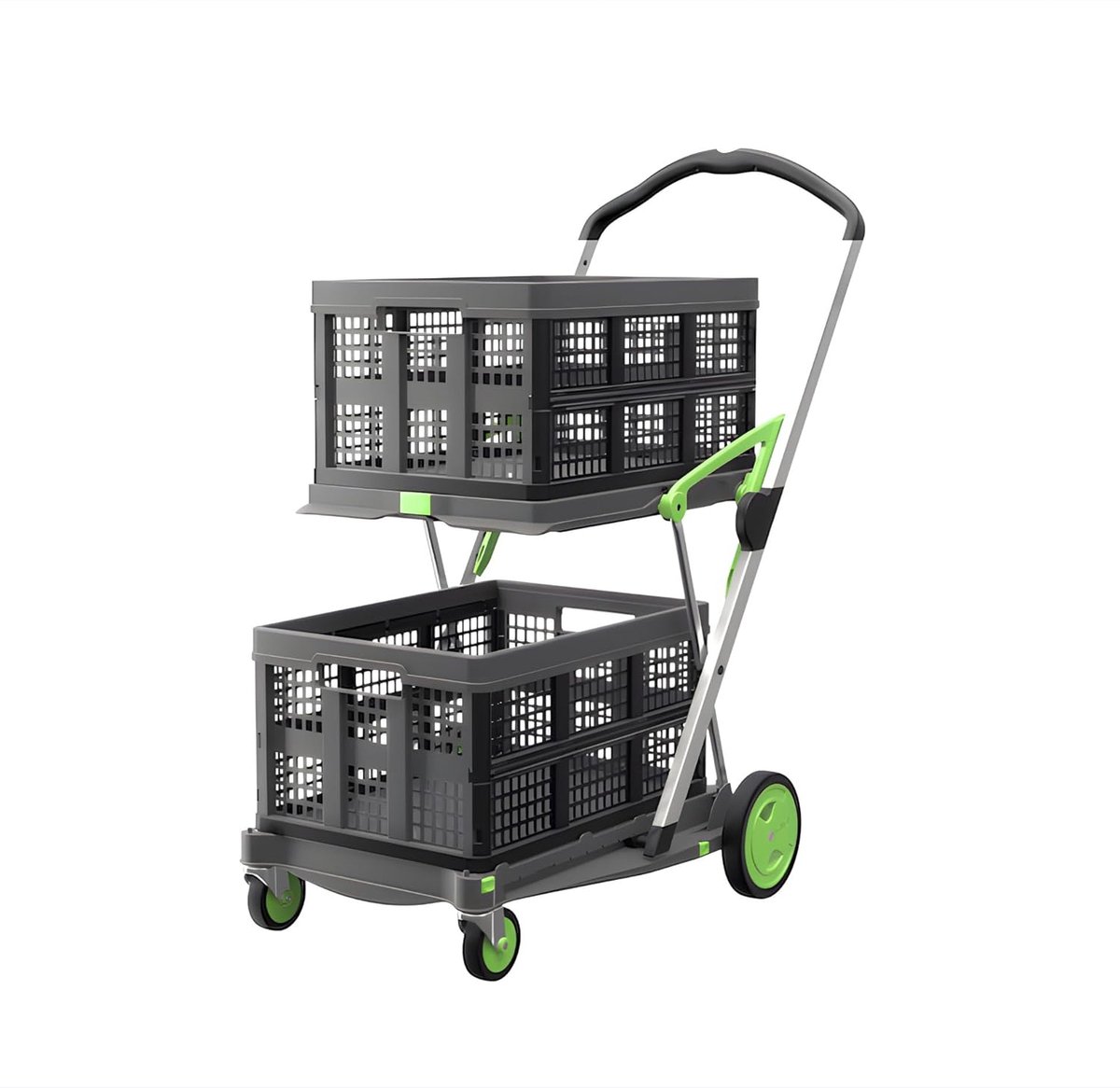 Boodschappentrolley met Wielen - Opvouwbaar - Afneembare Boodschappentas - Boodschappenwagen