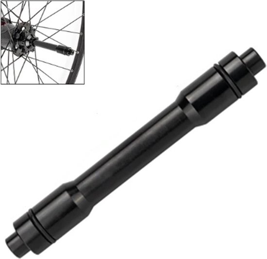 12mm steekas naar 9mm QR Quick Release Adapter - Achter 142mm - Zwart - MTB Cycling
