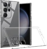 Geschikt voor Samsung Galaxy S24 Ultra Hoesje - Siliconen - S24 Ultra Hoesje Transparant Siliconen Case