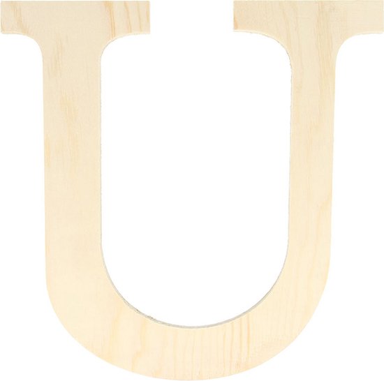 Artemio houten letter U 19 cm