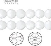 Swarovski Elements, 18 stuks Swarovski ronde kralen, 8mm, white alabaster, (5000)