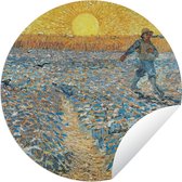 Tuincirkel De zaaier - Vincent van Gogh - 90x90 cm - Ronde Tuinposter - Buiten