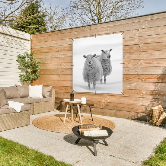 Torchon de jardin Mouton - Neige - Wit - 100x100 cm