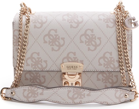 Guess Eliette Logo dames schoudertas - Off White - Maat Geen