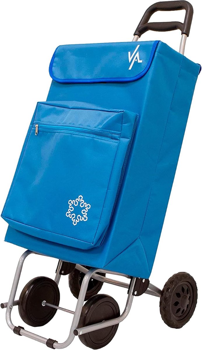 Boodschappentrolley met Wielen - Opvouwbaar - Afneembare Boodschappentas - Boodschappenwagen