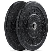 Zeuz Disque d'Haltères 2 Pièces 5 KG - Set de Poids - Disques Bumper de 5 kg pour Haltère de 50 mm - pour CrossFit & Fitness