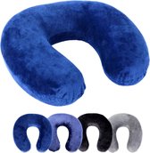 Neck pillow, available in 5 colors, orthopedic neck support, Memory Foam, ideal for travel, blue