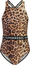 SuperRebel R401-5004 Meisjes Badpak - AO Leopard - Maat 14-164