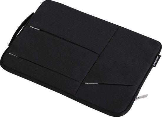 Laptophoes 13 Inch XV – Laptop Sleeve met Extra Vakken - Geschikt voor Macbook Air & Pro - Zwart