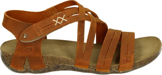 Loints of Holland 31244 VIERLINGSBEEK - Platte sandalenDames Sandalen - Kleur: Cognac - Maat: 43