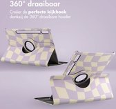 iMoshion Tablet Hoes Geschikt voor Samsung Galaxy Tab S9 FE Plus - iMoshion 360° Draaibare Design Bookcase 2.0 - Meerkleurig /Dancing Cubes