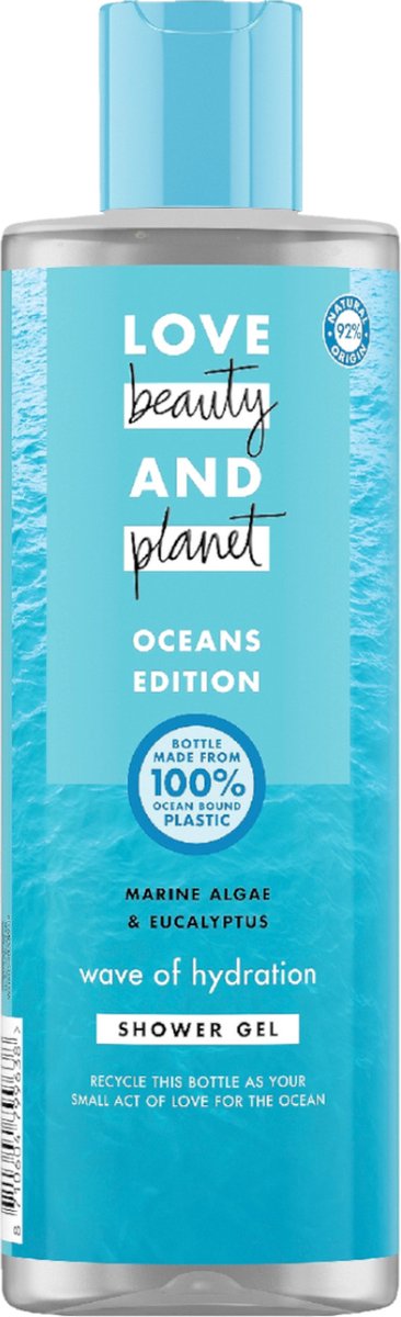 Bol.com Love Beauty and Planet Showergel Marine Algae & Eucalyptus Wave of Hydration - 400 ml aanbieding