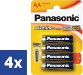 Piles alcalines Panasonic Power AA - 4 x 4 pièces