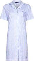 Pastunette robe de nuit boutonnée femme - bleu rayé avec imprimé - 10241-122-6/516 - taille 46